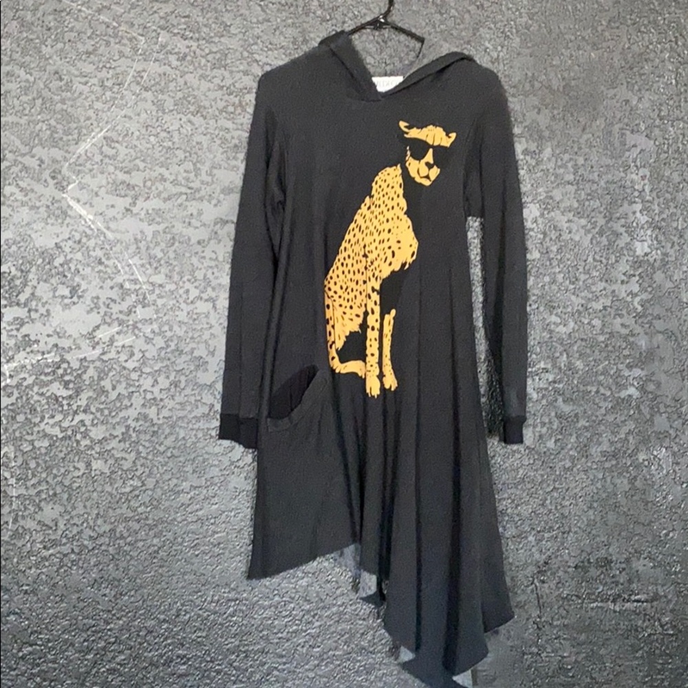 Wildfox jungle cat cheetah angel hoodie
